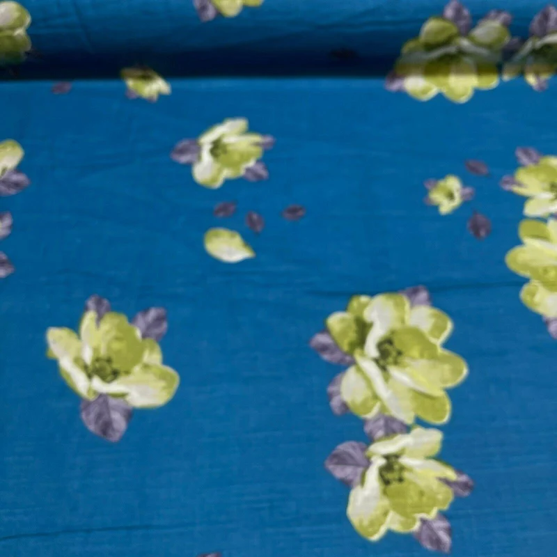 Floral Linen Rayon Dress Fabric M1573 Mtex