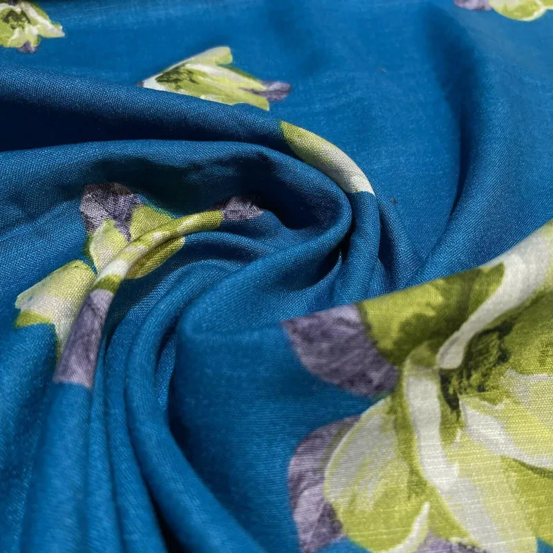 Floral Linen Rayon Dress Fabric M1573 Mtex