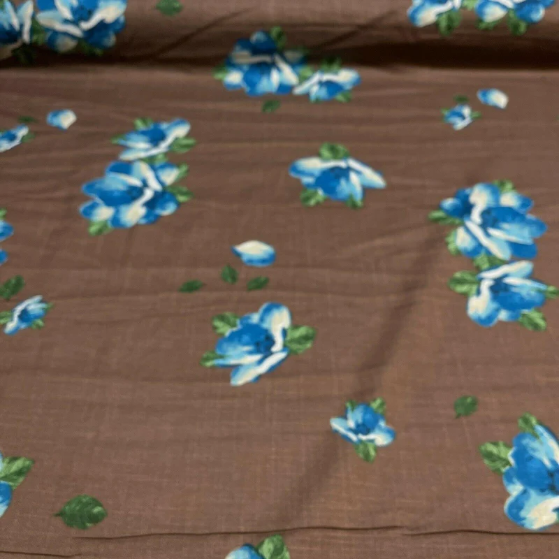 Floral Linen Rayon Dress Fabric M1573 Mtex