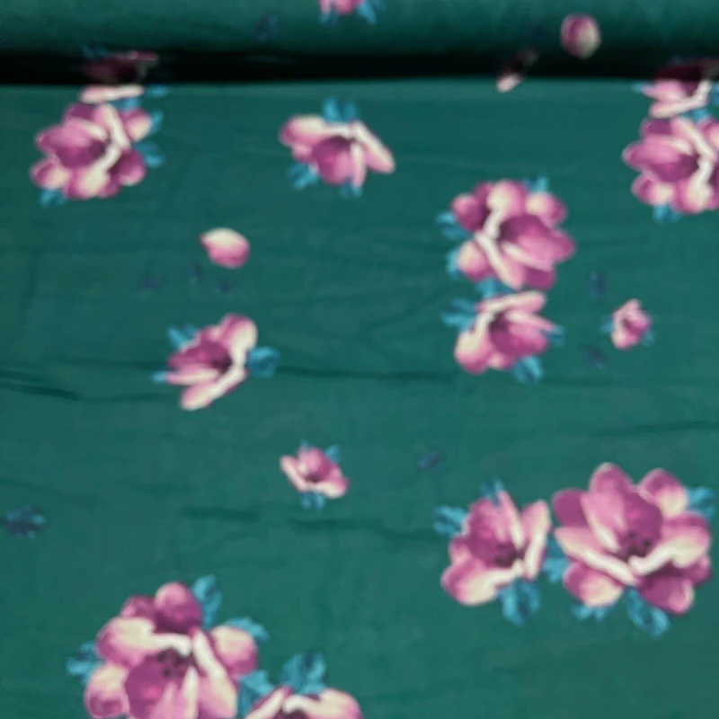 Floral Linen Rayon Dress Fabric M1573 Mtex