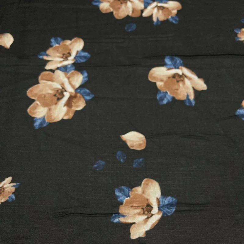 Floral Linen Rayon Dress Fabric M1573 Mtex