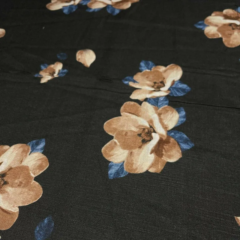 Floral Linen Rayon Dress Fabric M1573 Mtex
