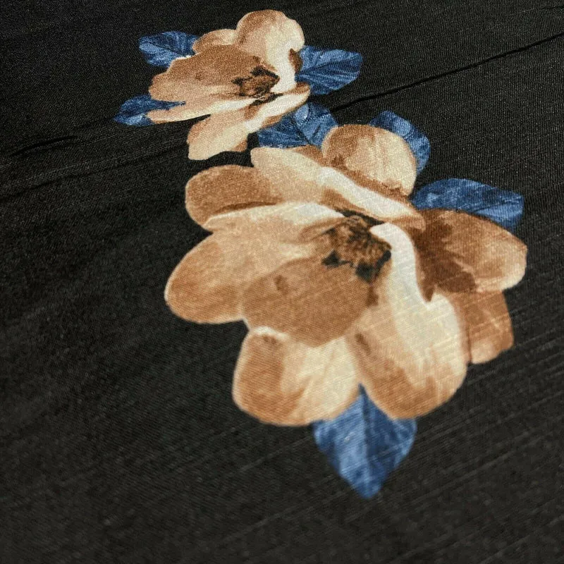 Floral Linen Rayon Dress Fabric M1573 Mtex