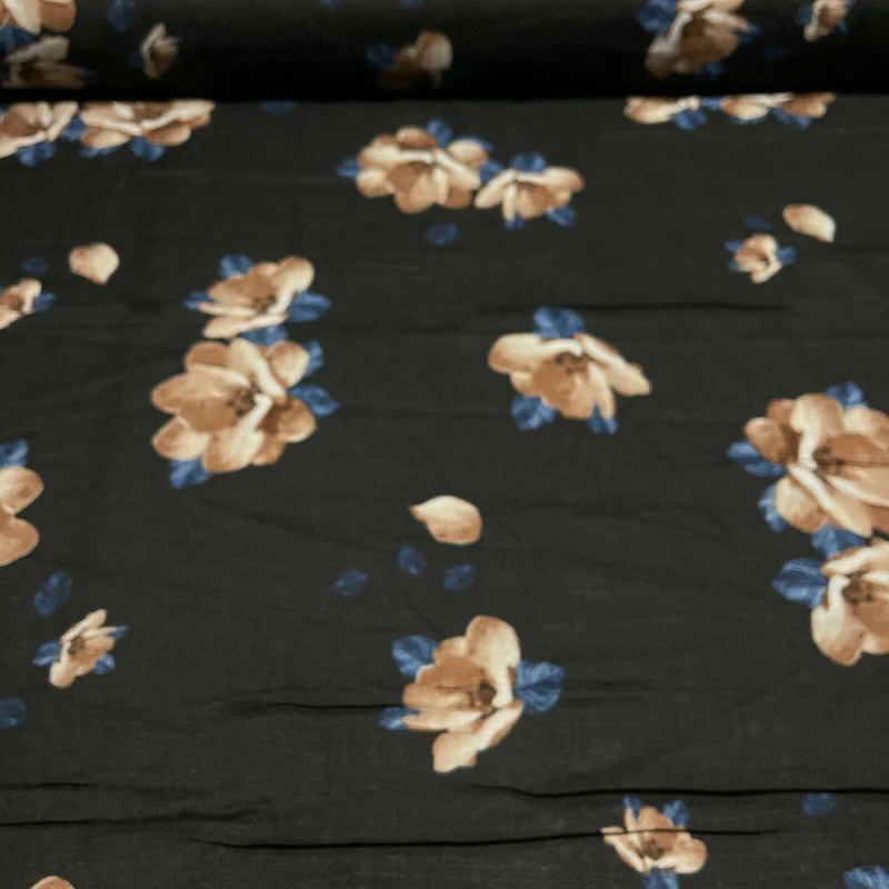 Floral Linen Rayon Dress Fabric M1573 Mtex