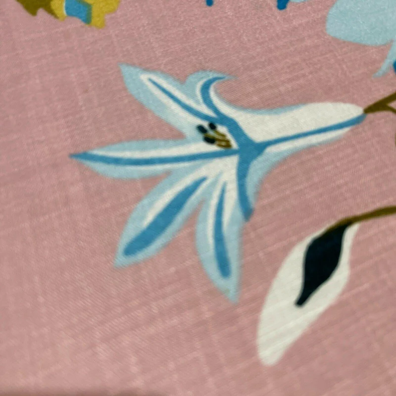 Large Floral Linen Rayon Dress Fabric M1574 Mtex