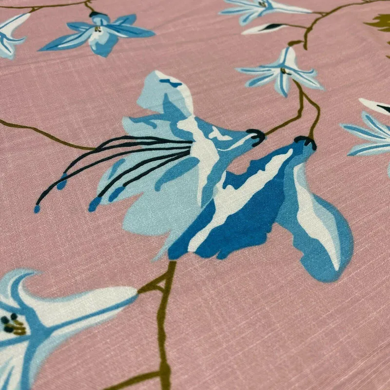 Large Floral Linen Rayon Dress Fabric M1574 Mtex