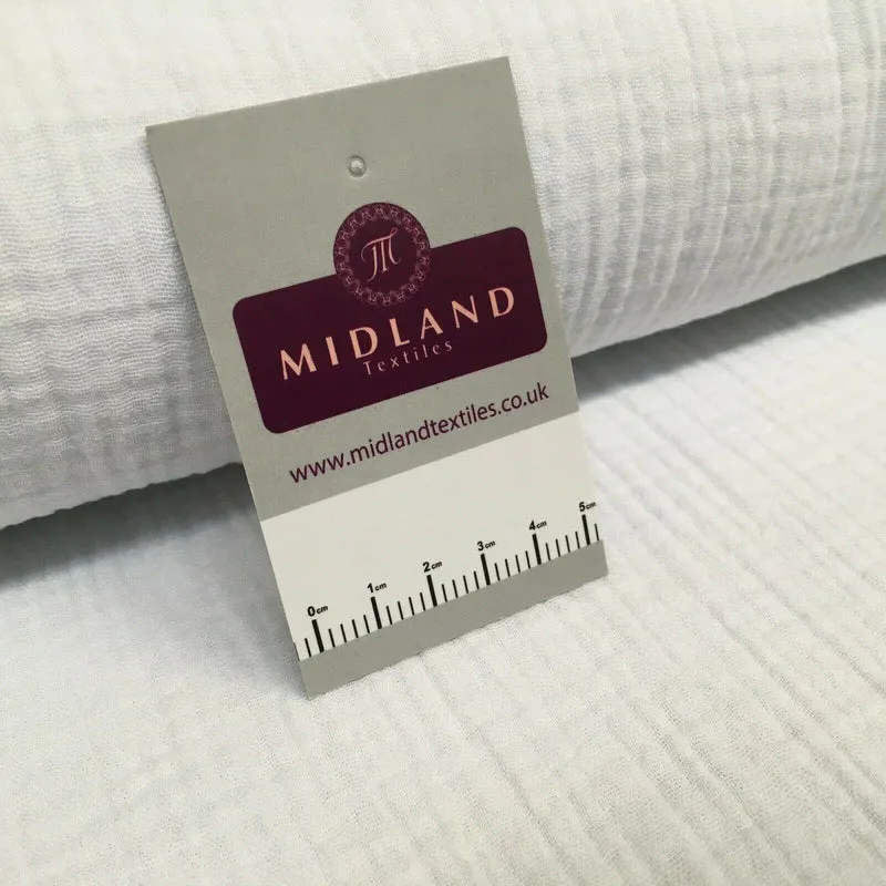Double Gauze 100% Cotton plain Lightweight dressmaking Muslin Fabric M1562