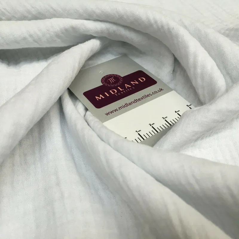 Double Gauze 100% Cotton plain Lightweight dressmaking Muslin Fabric M1562