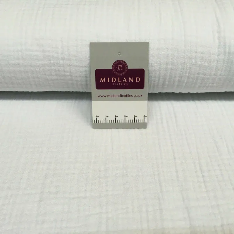 Double Gauze 100% Cotton plain Lightweight dressmaking Muslin Fabric M1562