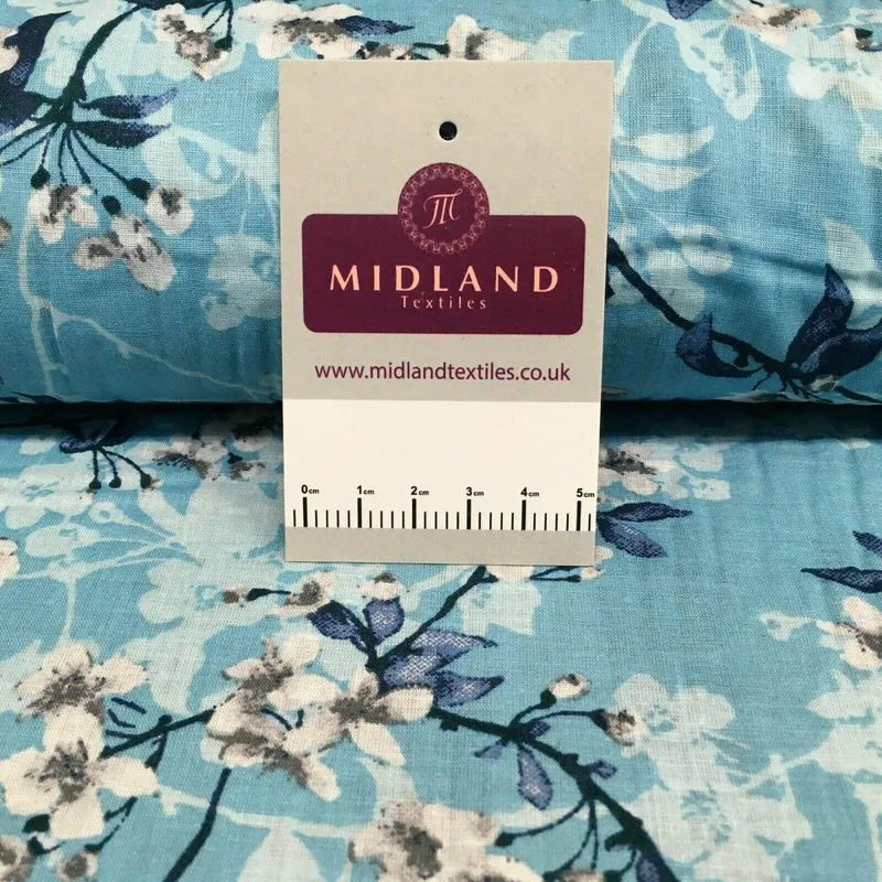 Floral Silky Soft 100% Cotton Lawn Dress Fabric M1560 Mtex
