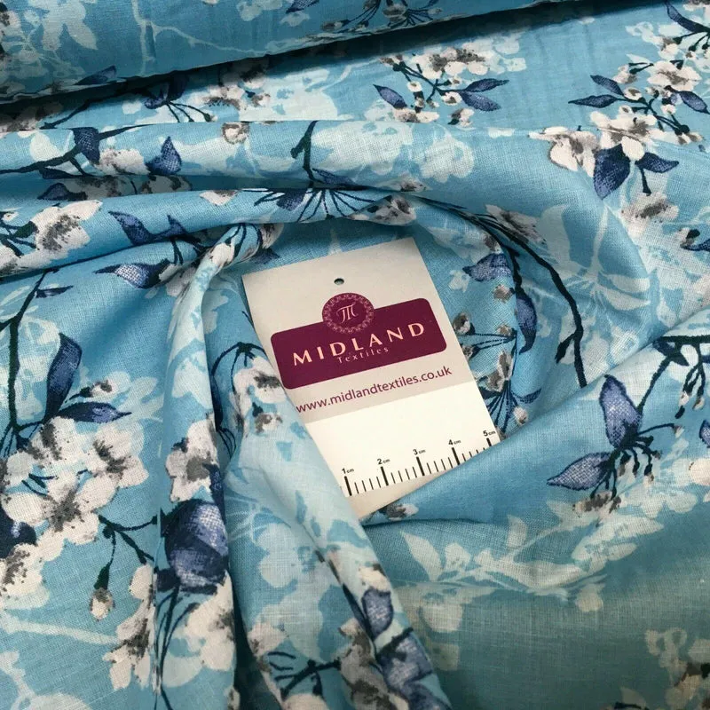 Floral Silky Soft 100% Cotton Lawn Dress Fabric M1560 Mtex