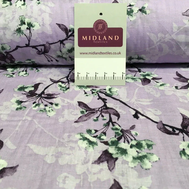 Floral Silky Soft 100% Cotton Lawn Dress Fabric M1560 Mtex