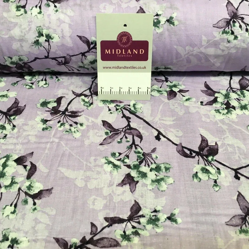 Floral Silky Soft 100% Cotton Lawn Dress Fabric M1560 Mtex