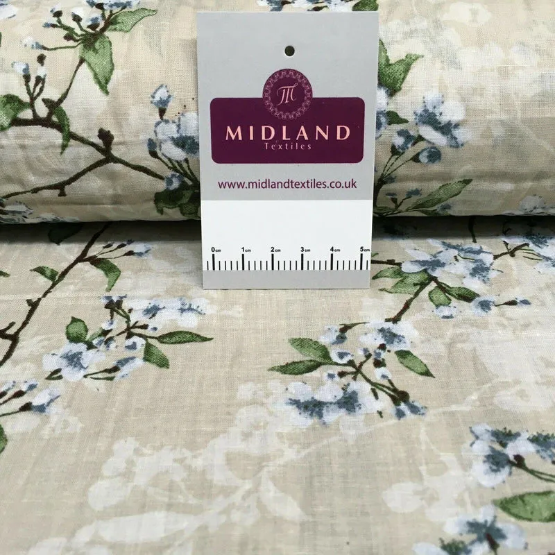 Floral Silky Soft 100% Cotton Lawn Dress Fabric M1560 Mtex
