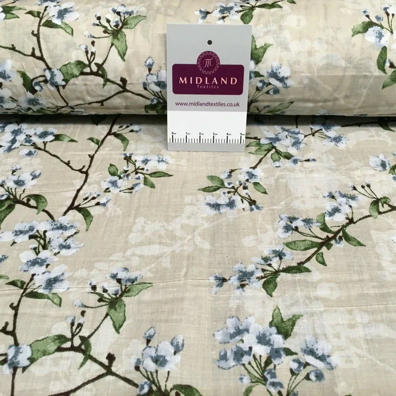 Floral Silky Soft 100% Cotton Lawn Dress Fabric M1560 Mtex