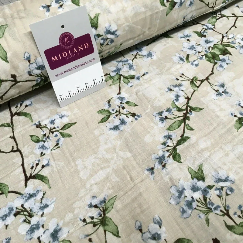 Floral Silky Soft 100% Cotton Lawn Dress Fabric M1560 Mtex