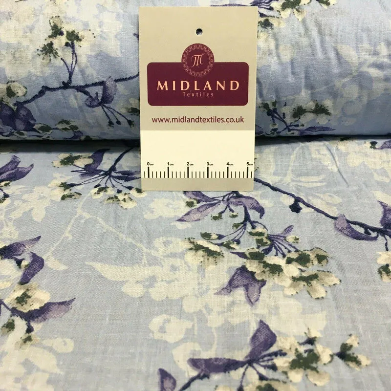 Floral Silky Soft 100% Cotton Lawn Dress Fabric M1560 Mtex