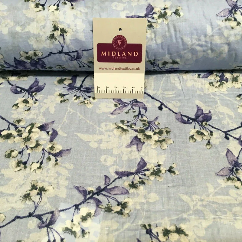Floral Silky Soft 100% Cotton Lawn Dress Fabric M1560 Mtex