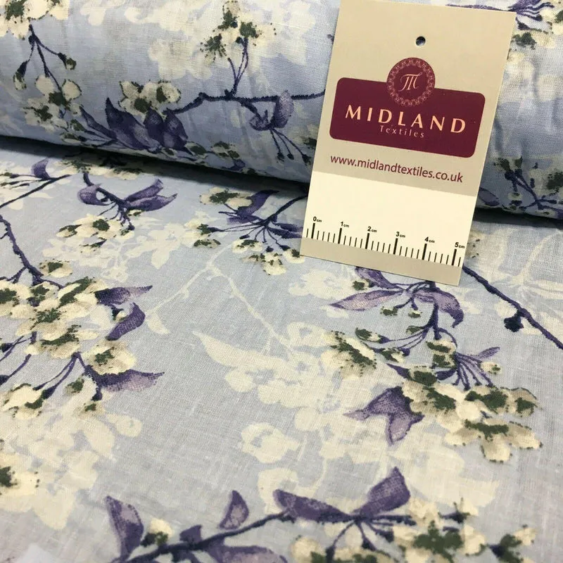 Floral Silky Soft 100% Cotton Lawn Dress Fabric M1560 Mtex