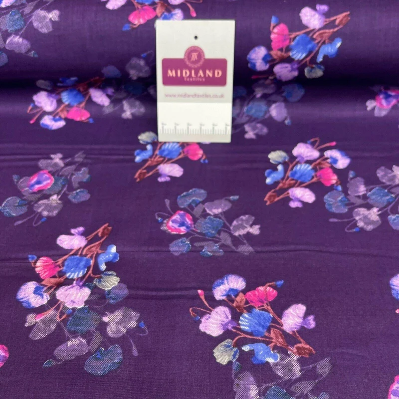Floral Silky Soft 100% Cotton Lawn Dress Fabric M1558 Mtex