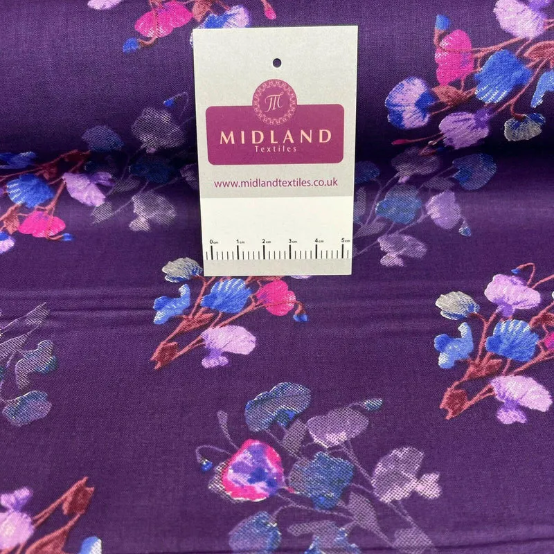 Floral Silky Soft 100% Cotton Lawn Dress Fabric M1558 Mtex