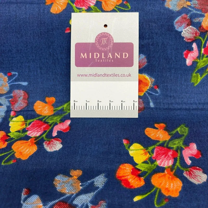 Floral Silky Soft 100% Cotton Lawn Dress Fabric M1558 Mtex