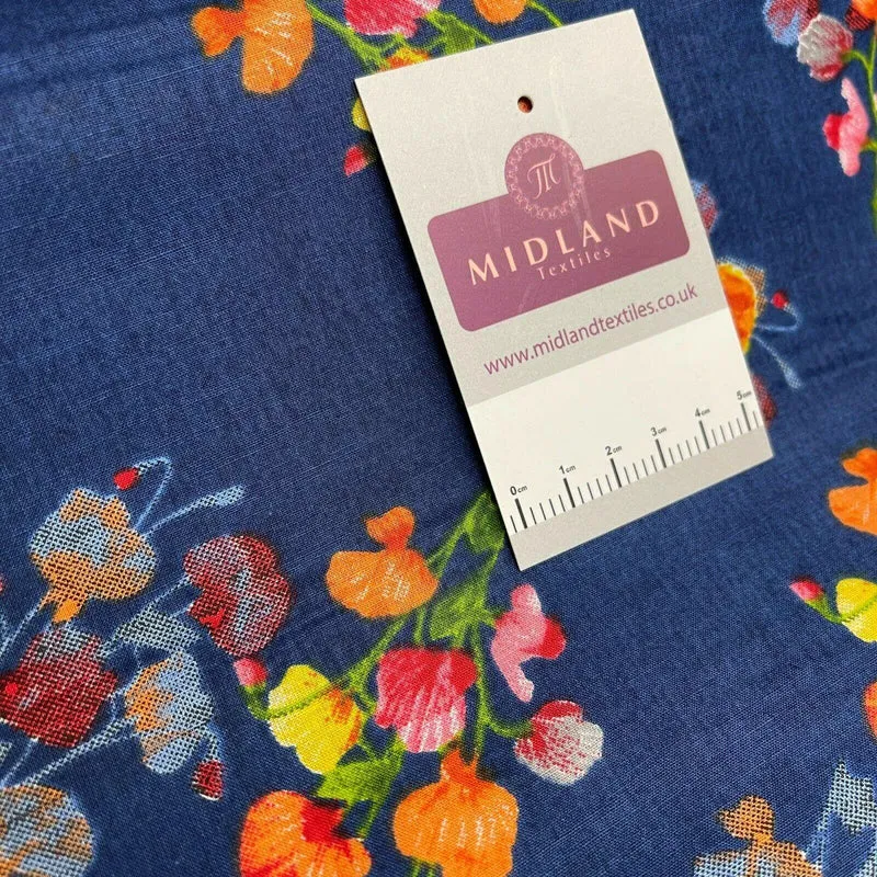 Floral Silky Soft 100% Cotton Lawn Dress Fabric M1558 Mtex