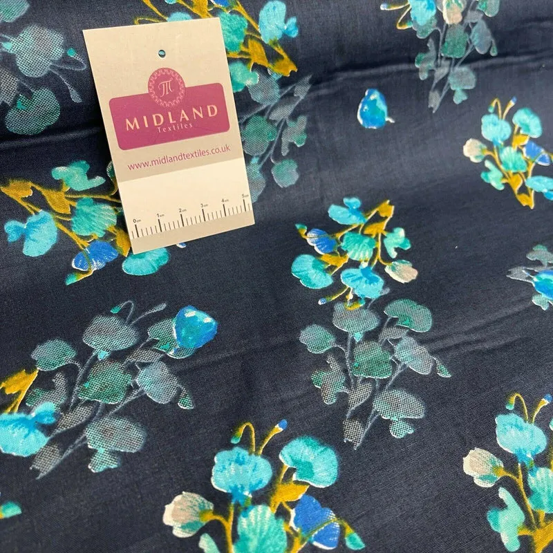 Floral Silky Soft 100% Cotton Lawn Dress Fabric M1558 Mtex