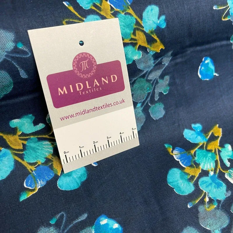 Floral Silky Soft 100% Cotton Lawn Dress Fabric M1558 Mtex