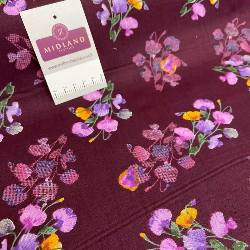 Floral Silky Soft 100% Cotton Lawn Dress Fabric M1558 Mtex