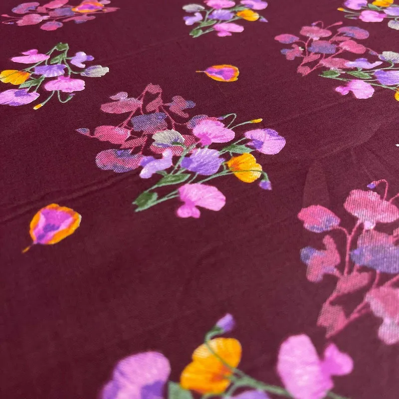 Floral Silky Soft 100% Cotton Lawn Dress Fabric M1558 Mtex