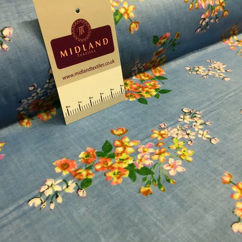 Floral Silky Soft 100% Cotton Lawn Dress Fabric M1559Mtex