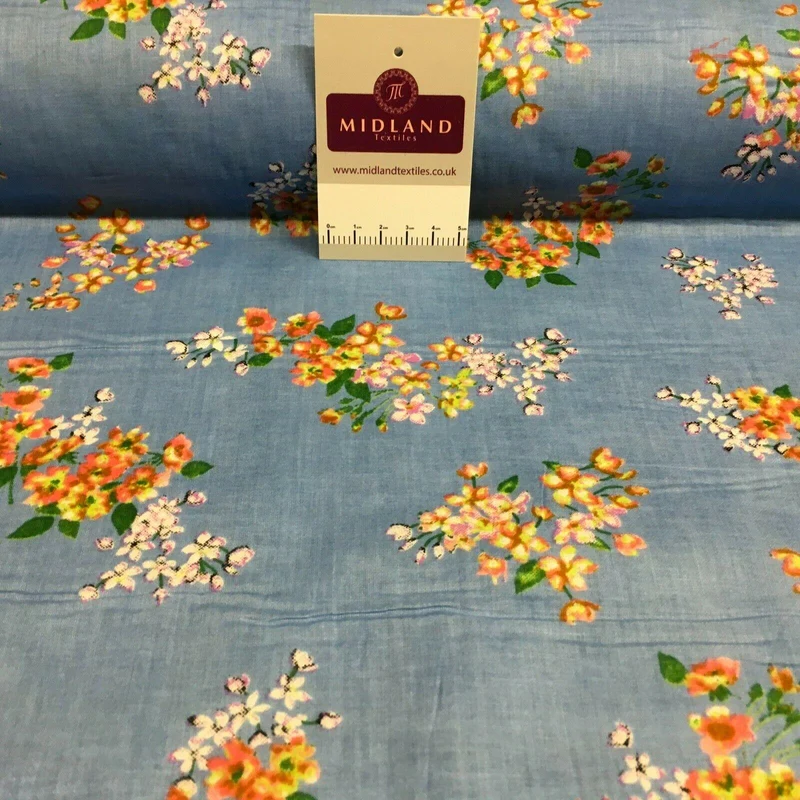Floral Silky Soft 100% Cotton Lawn Dress Fabric M1559Mtex