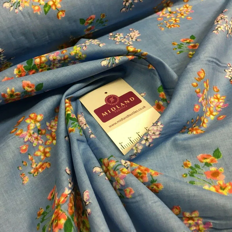 Floral Silky Soft 100% Cotton Lawn Dress Fabric M1559Mtex