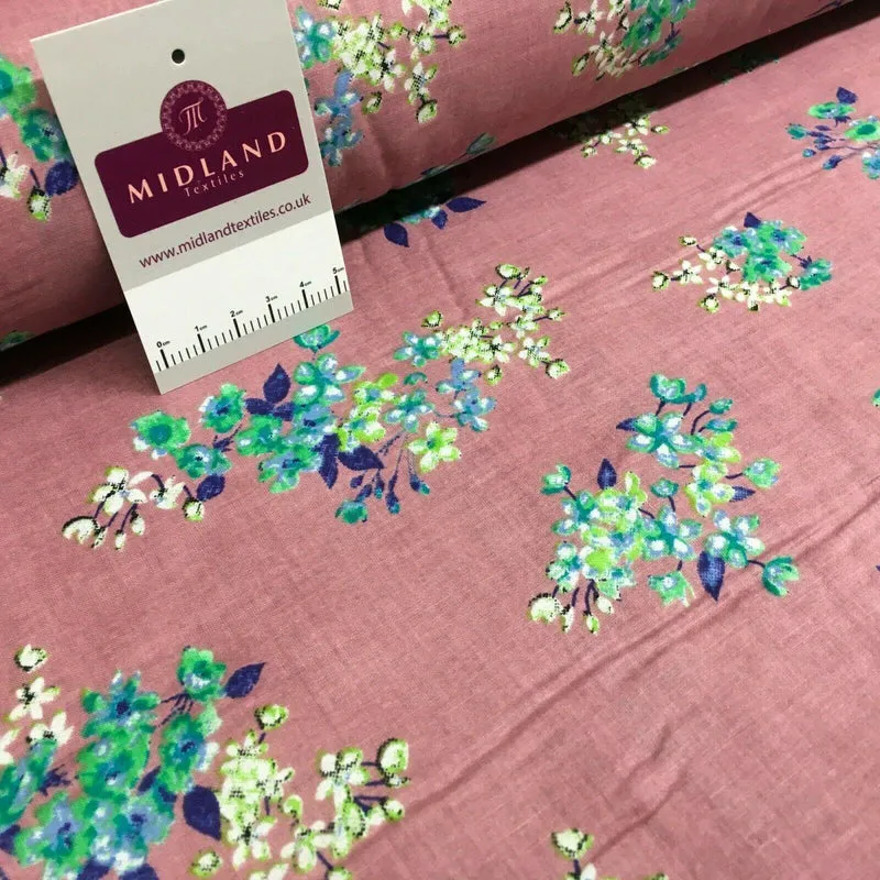 Floral Silky Soft 100% Cotton Lawn Dress Fabric M1559Mtex