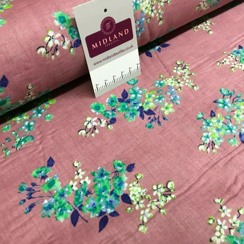 Floral Silky Soft 100% Cotton Lawn Dress Fabric M1559Mtex