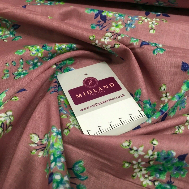 Floral Silky Soft 100% Cotton Lawn Dress Fabric M1559Mtex