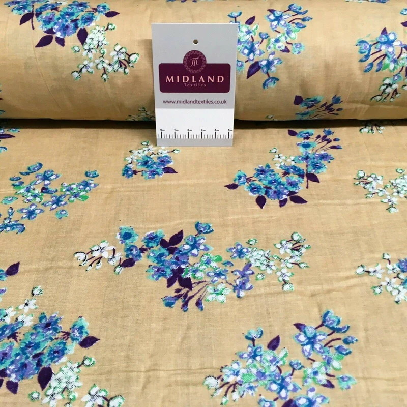 Floral Silky Soft 100% Cotton Lawn Dress Fabric M1559Mtex
