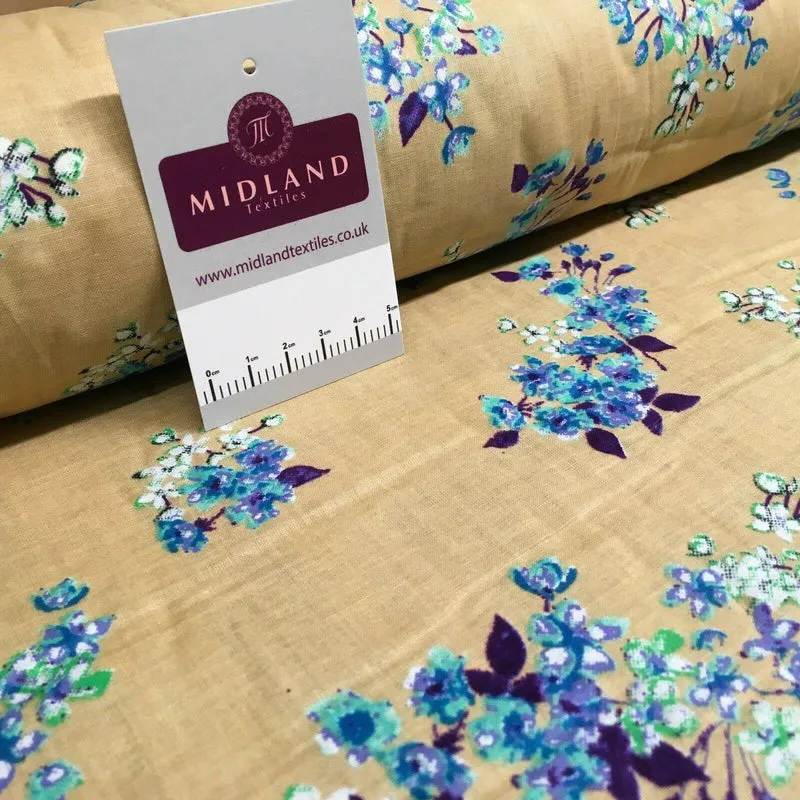 Floral Silky Soft 100% Cotton Lawn Dress Fabric M1559Mtex