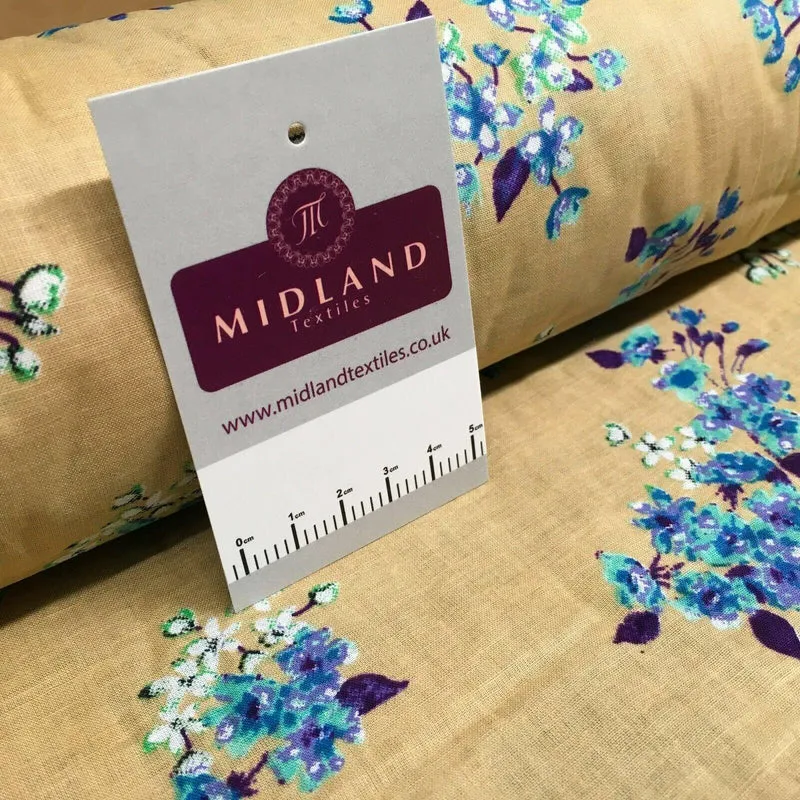 Floral Silky Soft 100% Cotton Lawn Dress Fabric M1559Mtex