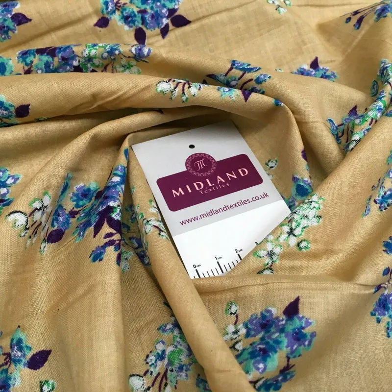 Floral Silky Soft 100% Cotton Lawn Dress Fabric M1559Mtex