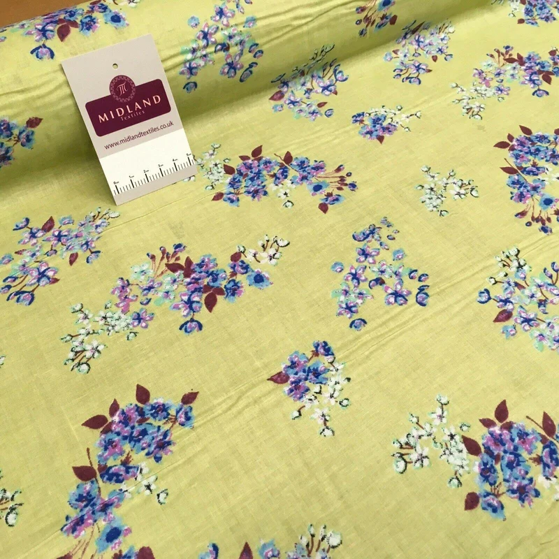Floral Silky Soft 100% Cotton Lawn Dress Fabric M1559Mtex