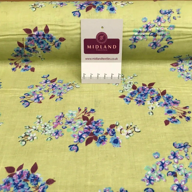 Floral Silky Soft 100% Cotton Lawn Dress Fabric M1559Mtex