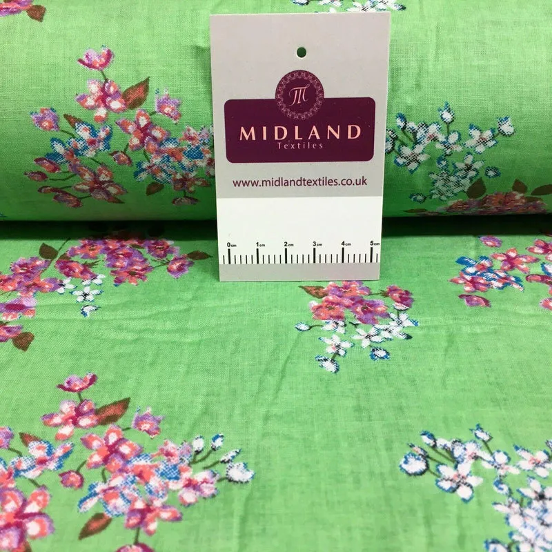 Floral Silky Soft 100% Cotton Lawn Dress Fabric M1559Mtex