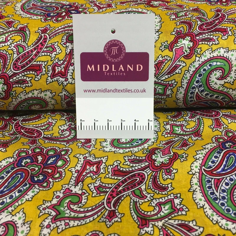 Printed 100% Cotton Floral Lawn Dress Fabric M1406