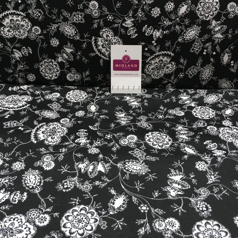 Printed 100% Cotton Floral Lawn Dress Fabric M1406