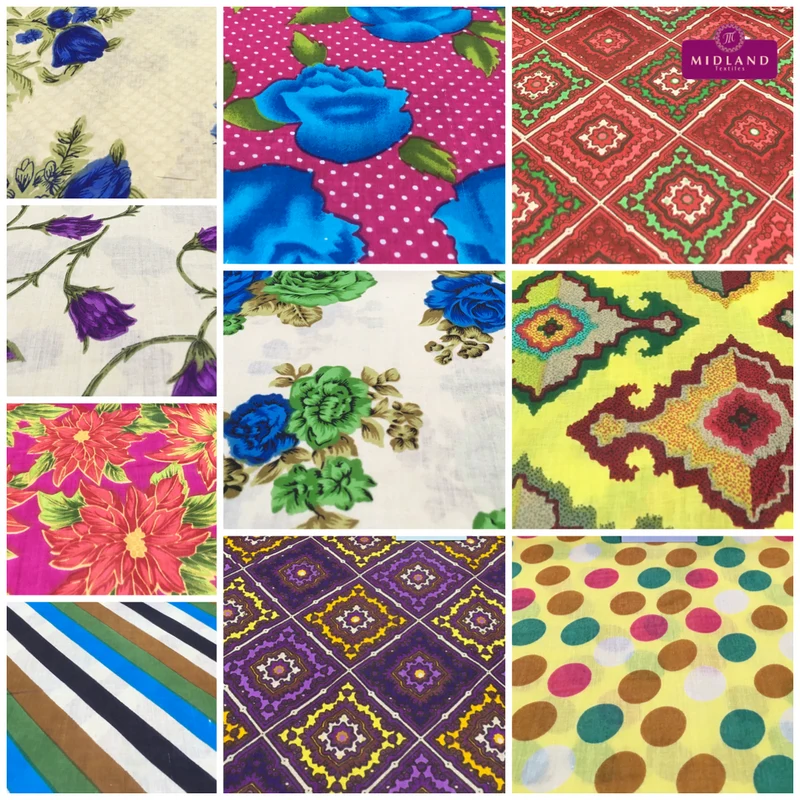 Printed 100% Combed Cotton Voile Fabric M1484