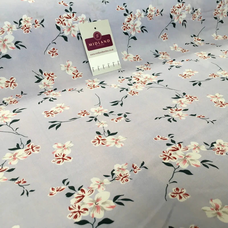 Floral prints fine Viscose Rayon dress challis Fabric M1469 Mtex