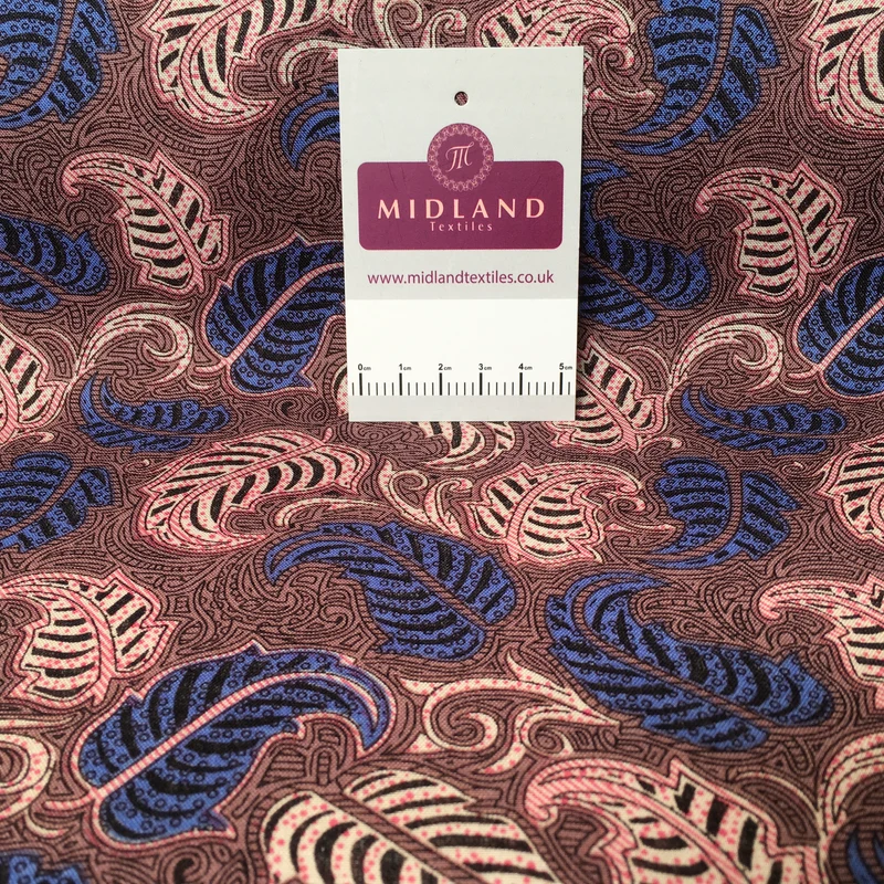 Floral prints fine Viscose Rayon dress challis Fabric M1469 Mtex