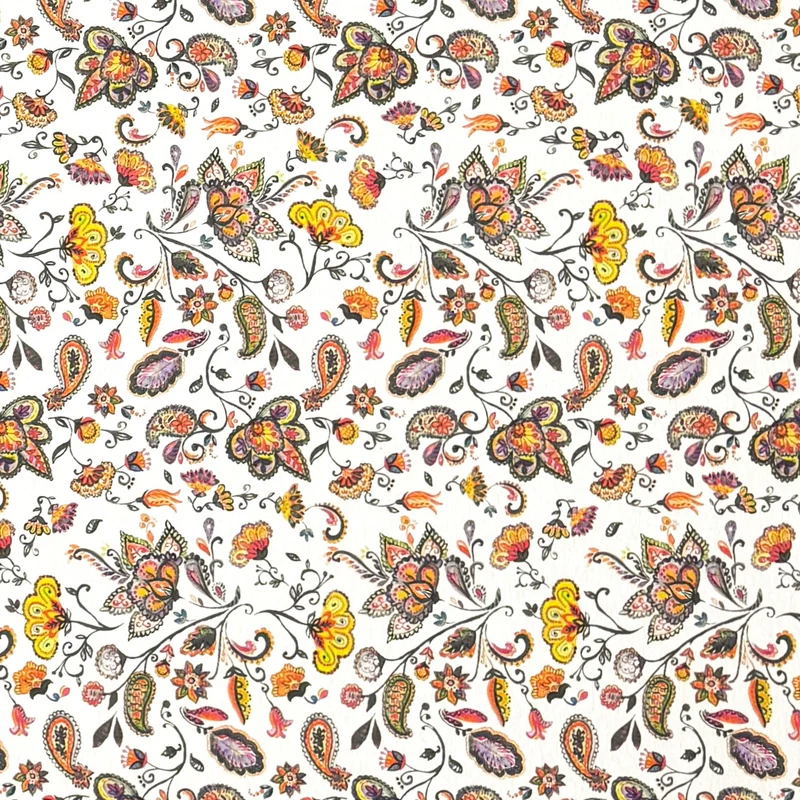 Jacquard Tischdecke aus beschichteter Baumwolle mit Fleckenschutz DP092 BOHO Hippie Blumen eckig rund oval